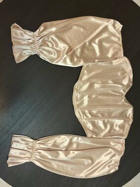 Blue Blush Strapless Corset Top in Blush